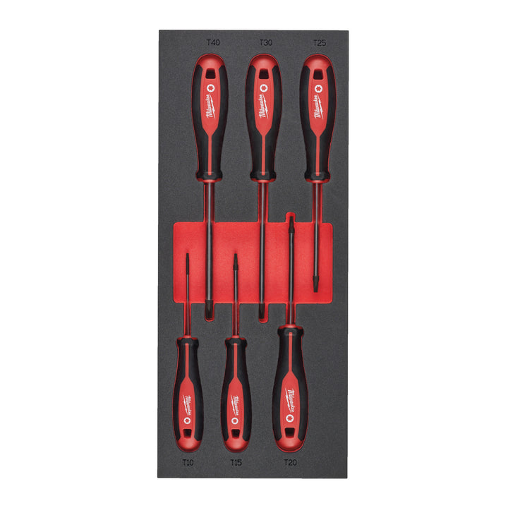 Foam Inlay schroevendraaier TX Set 2 (6 delig)