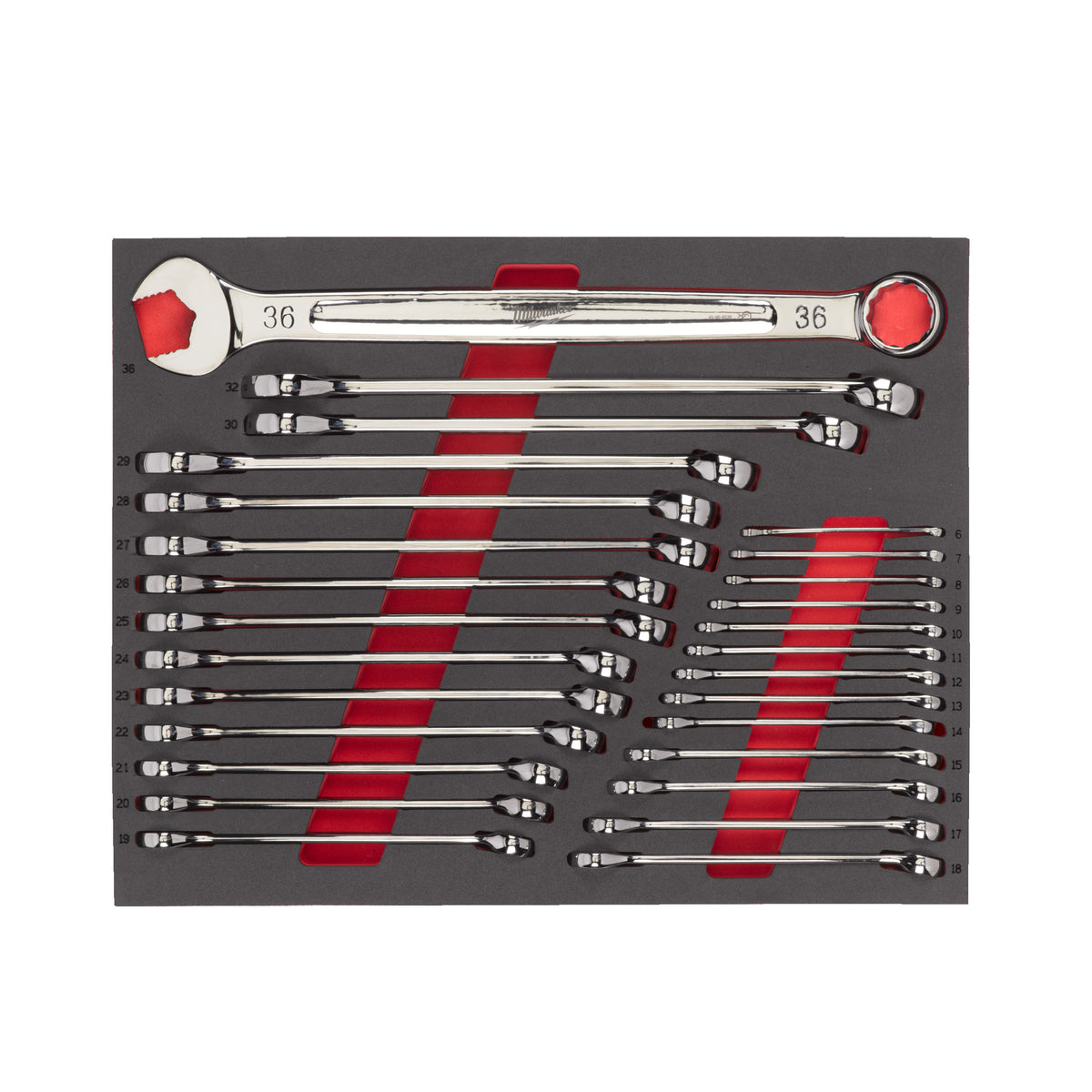 Foam inlay steekringsleutel-set MAXBITE 6 mm-36 mm (27-delig)