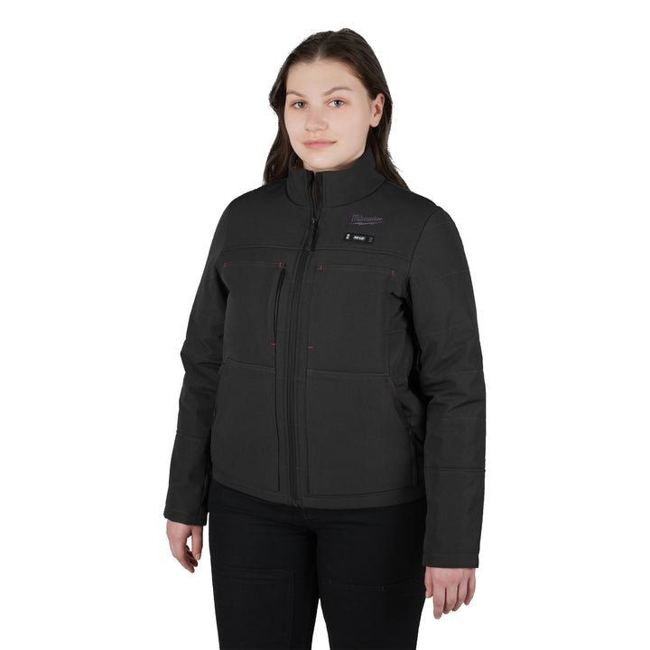 M12 heated puffer jack dames zwart L - 1 stuk