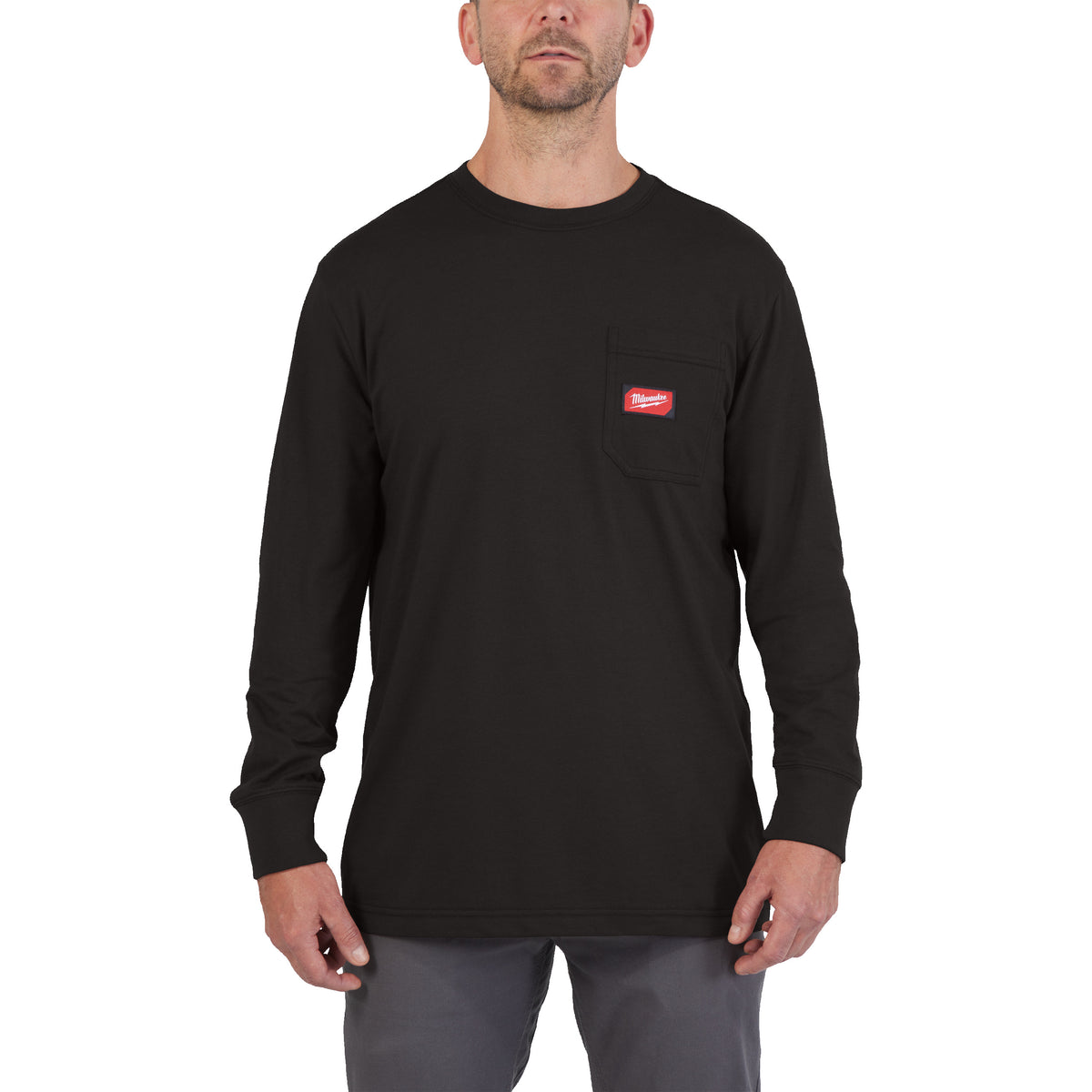 Work T-shirt long sleeve zwart L - 1 stuk